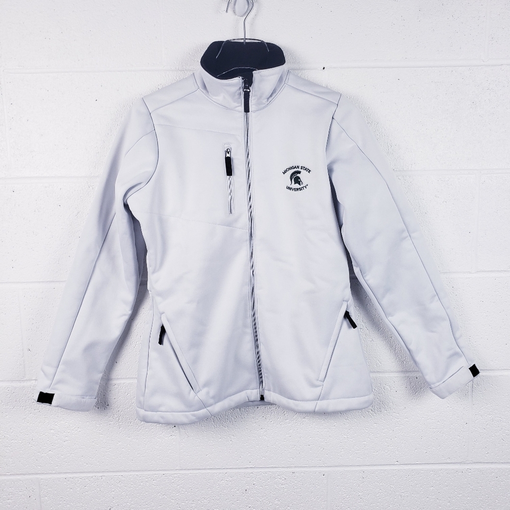 Antigua Michigan State Light Weight Cold Weather Water Resistant Full Zip Jacket